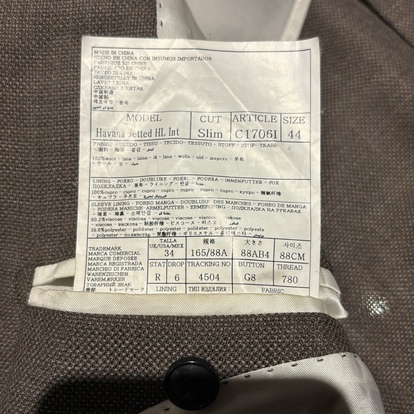 Pure wool (S130) brown sport coat - Picture 9 of 9